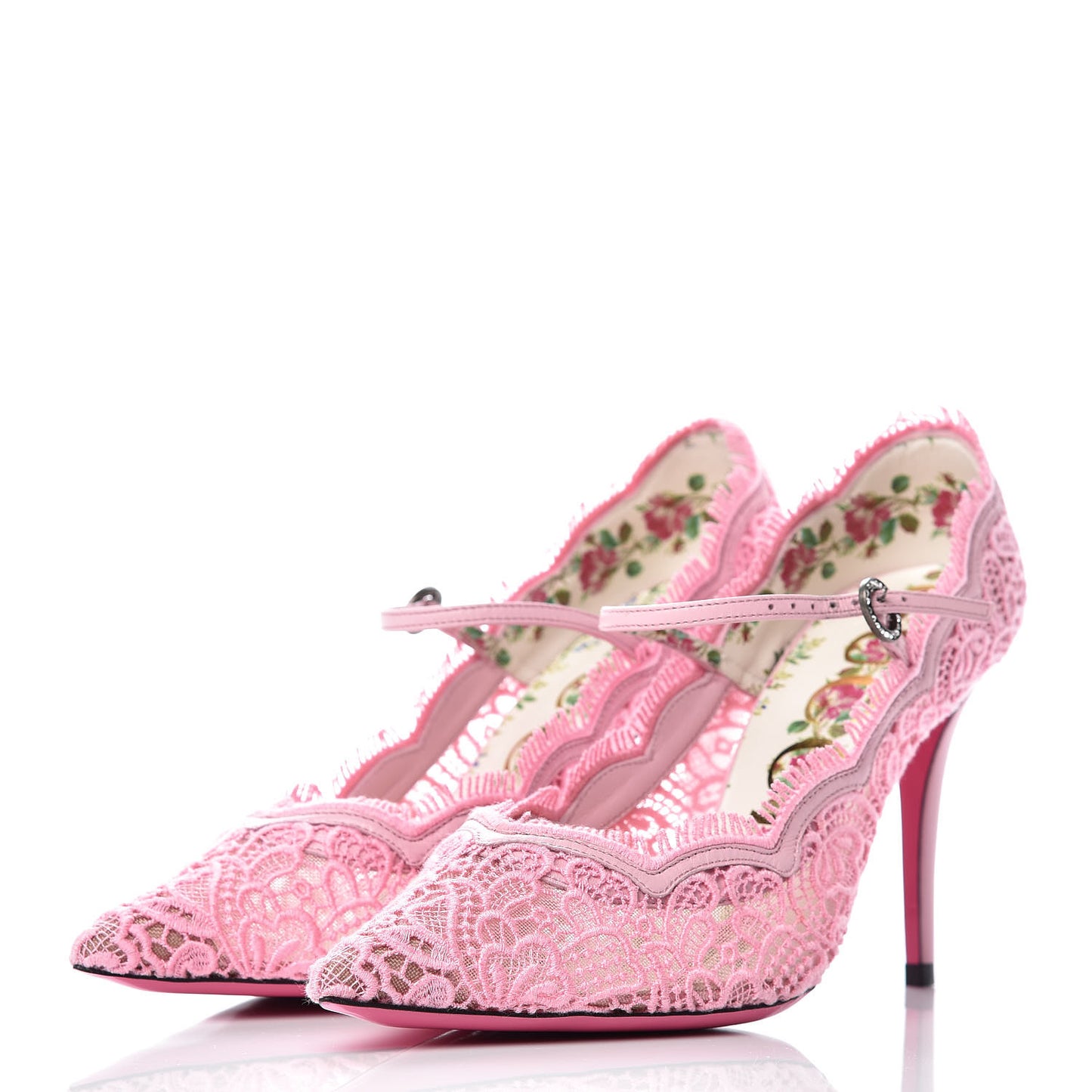 Lace Pizzo Venice Pumps 38.5 Sugar Pink