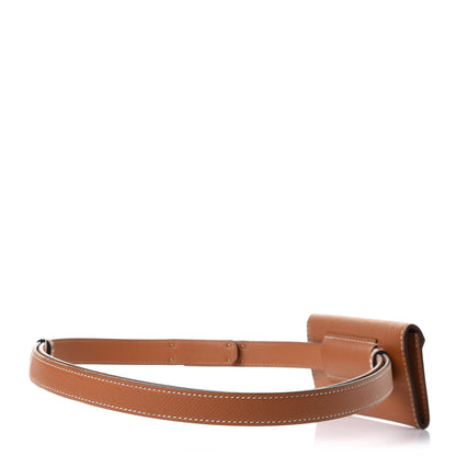 Hermes Epsom Kelly Pocket Belt Gold 2 of 8