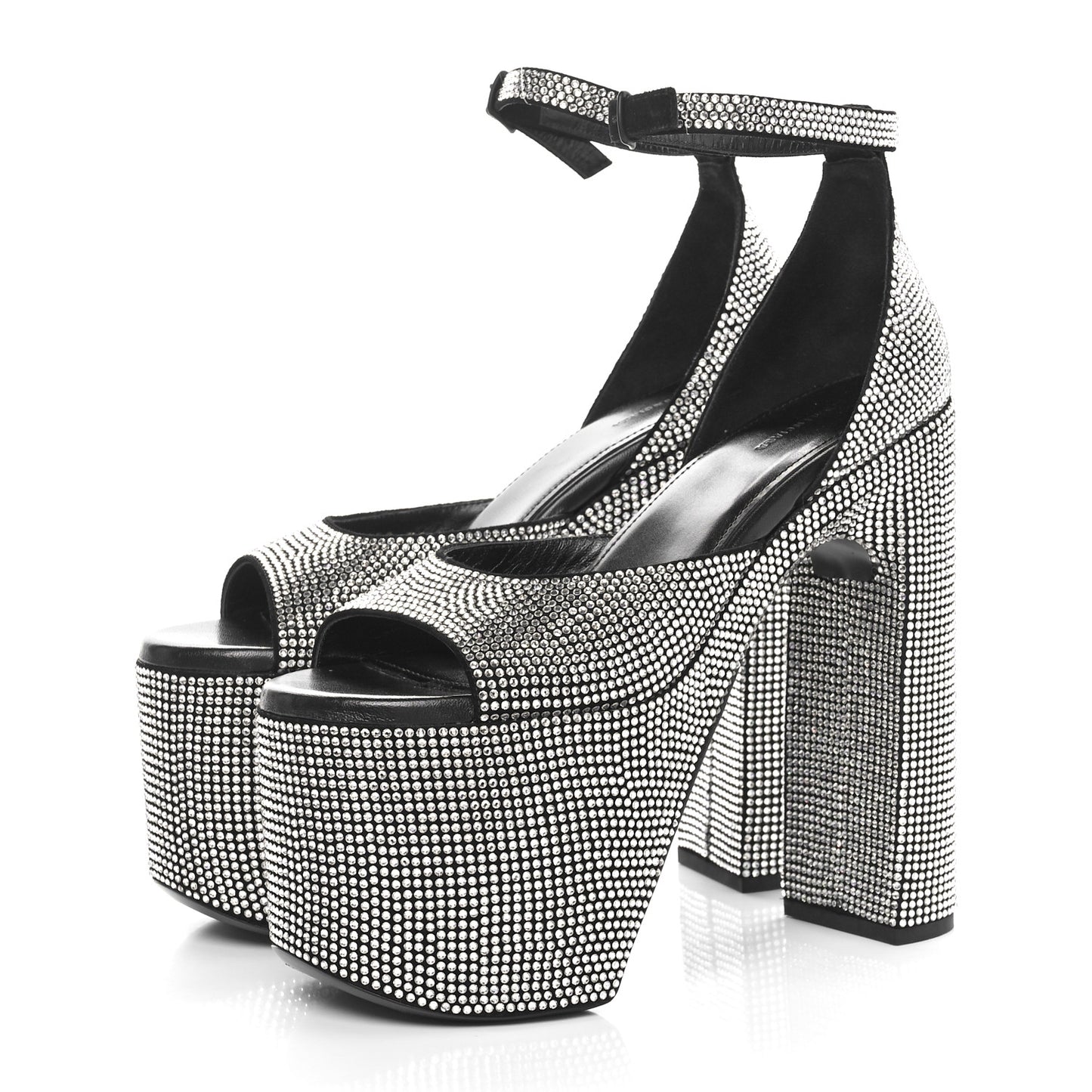 Strass Suede Camden 160mm Platform Pumps 37 Silver