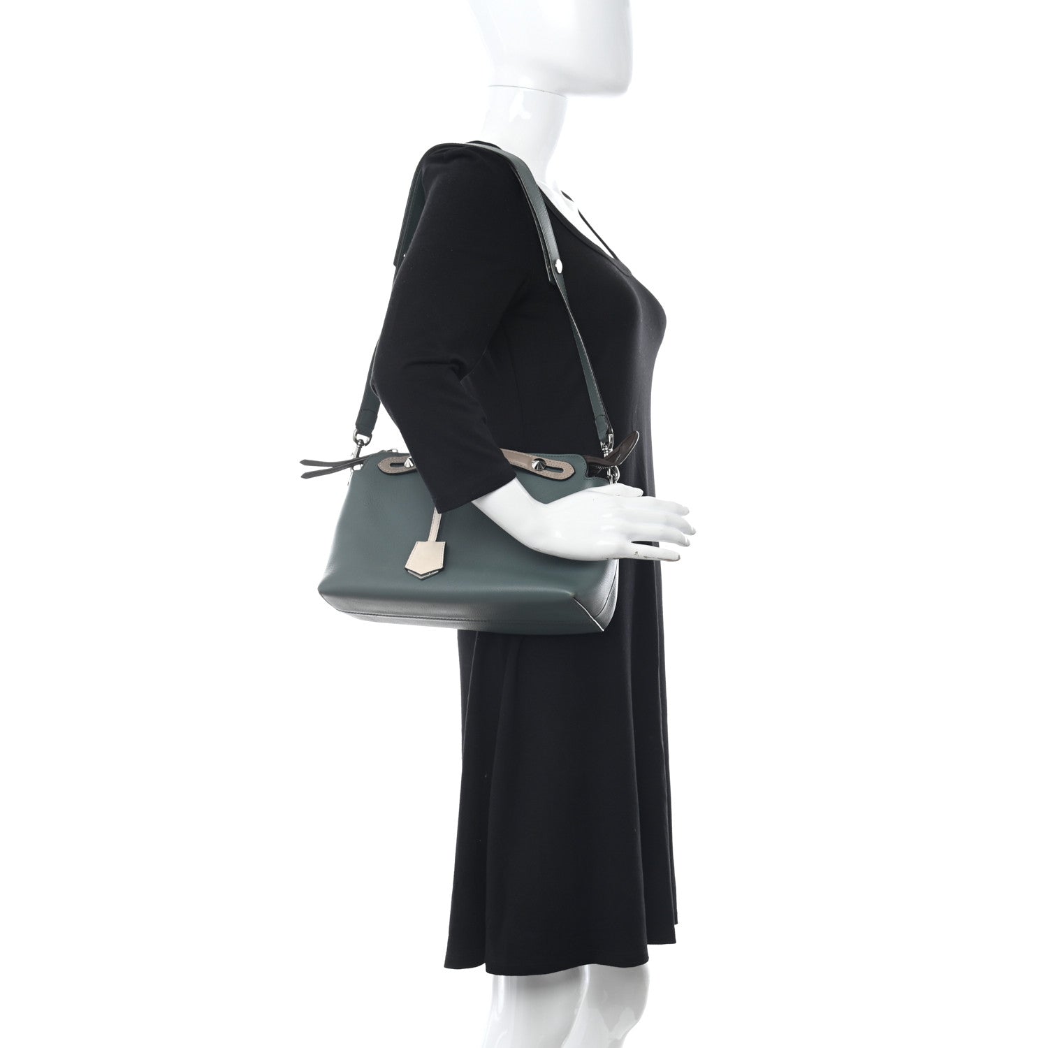 Fendi Vitello Dolce 4 Color Medium By The Way Boston Bag Malachite Multicolor 2 of 9