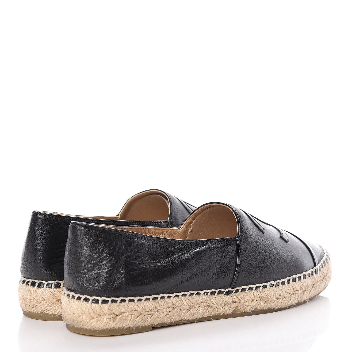 Chanel Lambskin CC Espadrilles 40 Black 4 of 9