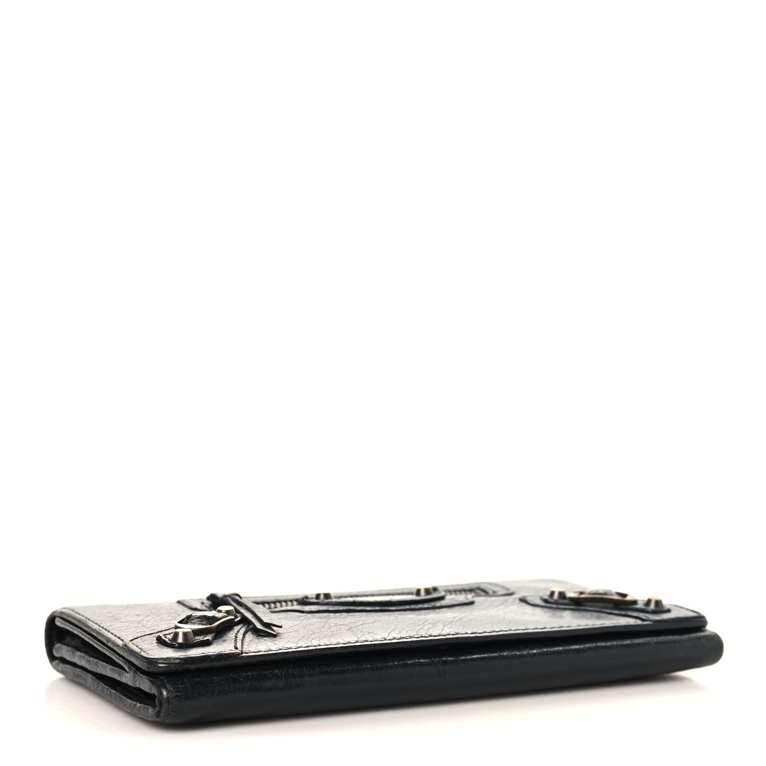 Balenciaga Agneau Classic Hardware Money Wallet Black 1858526