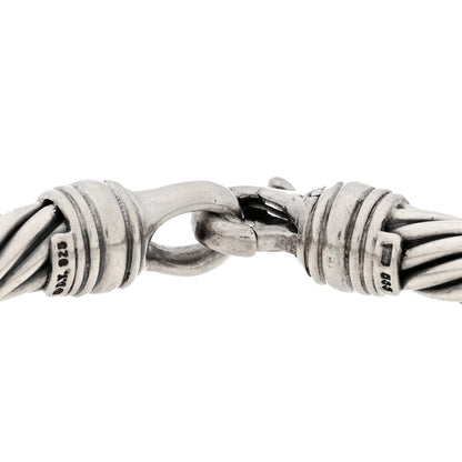David Yurman Sterling Silver 14K Yellow Gold Pearl 7mm Metro Cable Bracelet 3 of 3
