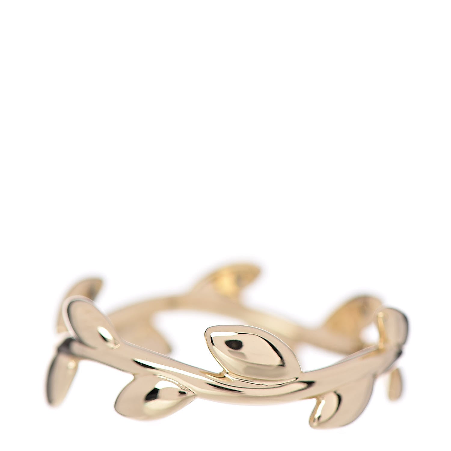 Tiffany 18K Yellow Gold Narrow Paloma Picasso Olive Leaf Band Ring 49 4.75 3 of 5