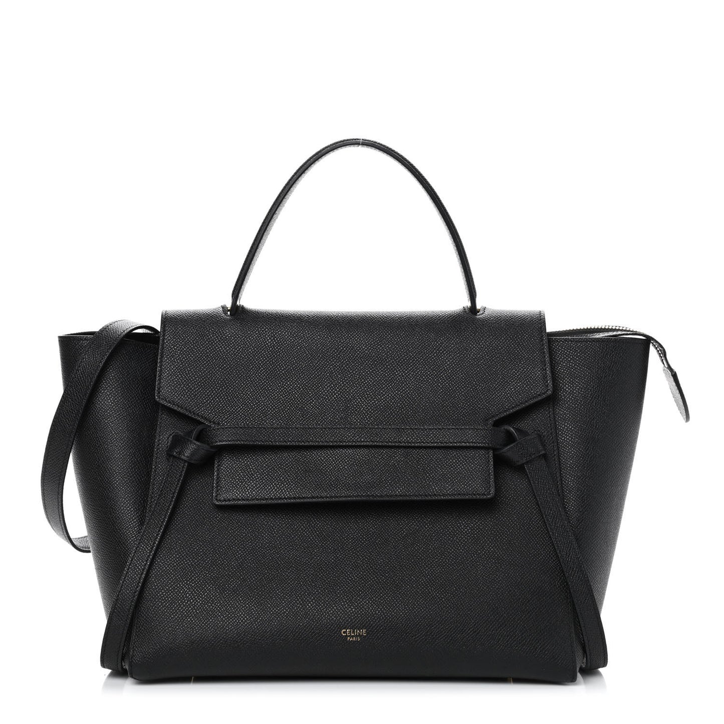 Grained Calfskin Mini Belt Bag Black