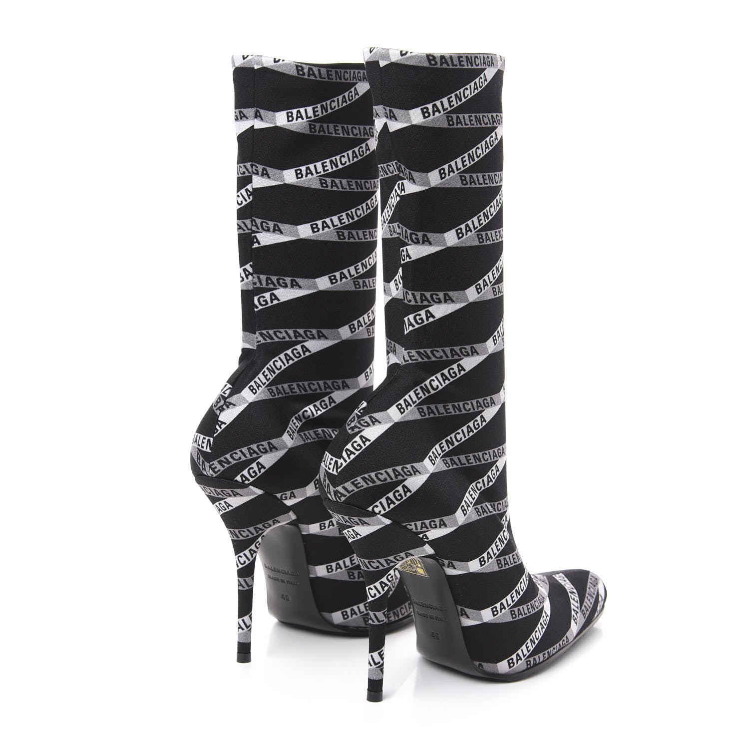 Balenciaga Spandex Losange Monogram 110mm Booties 40 Gris Black 4 of 7