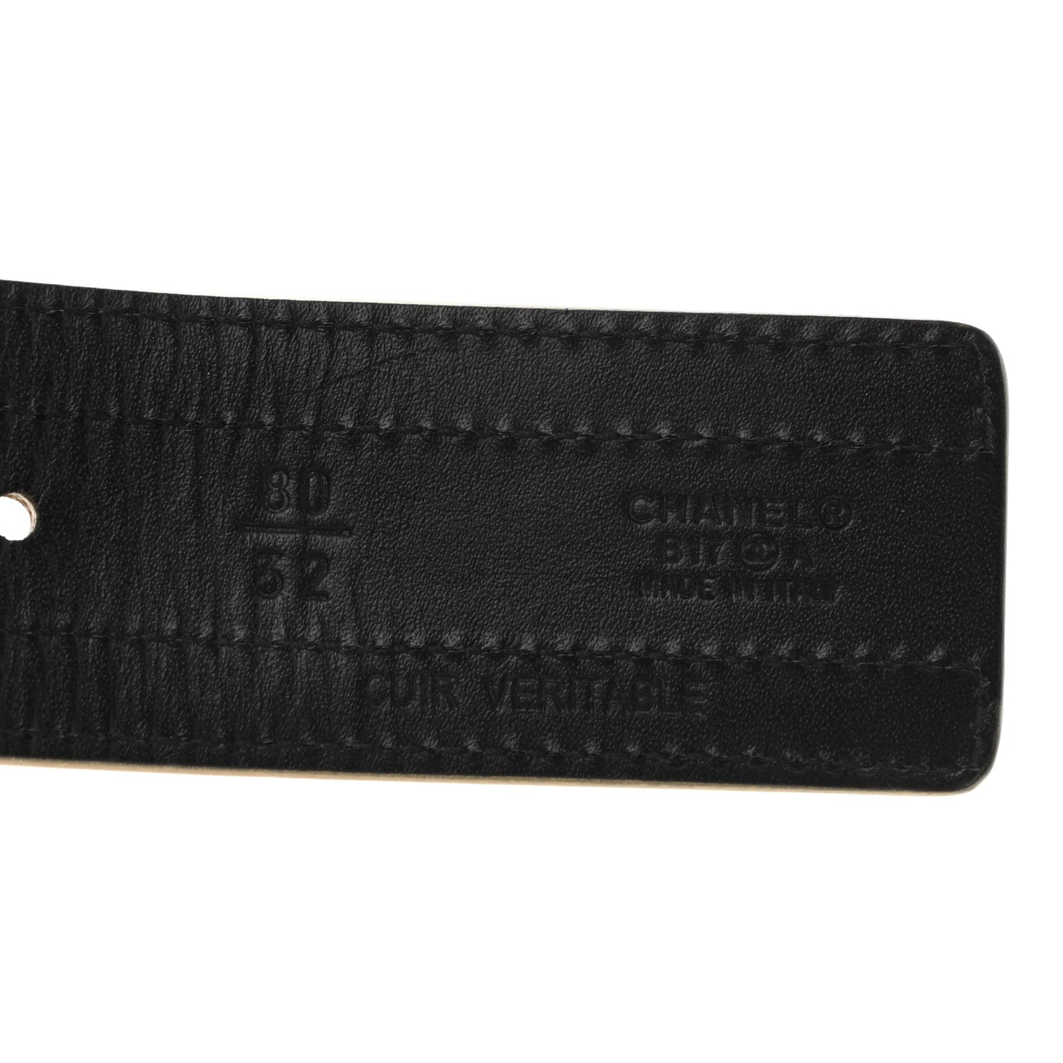 Chanel Metallic Lambskin Pearl CC Belt 80 32 Gold 3 of 5
