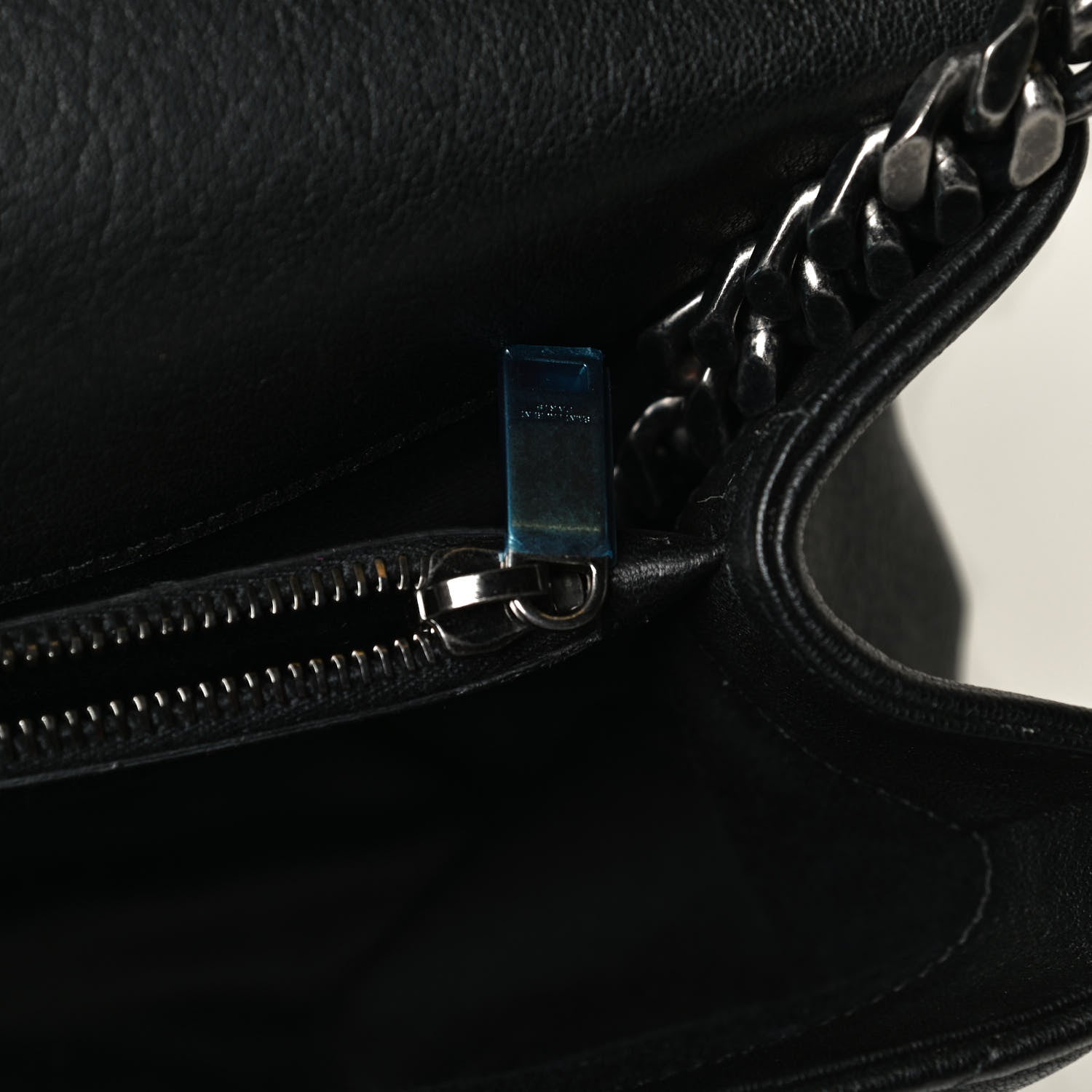Saint Laurent Sheepskin Matelasse Chevron Monogram Large College Satchel Black 20 of 25