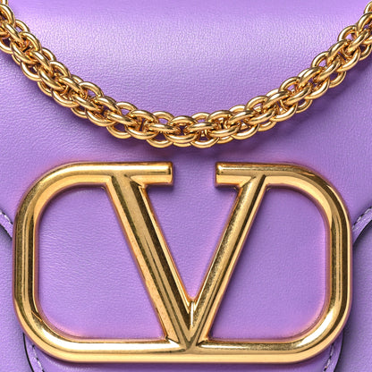 Valentino Garavani Calfskin Vlogo Loco Shoulder Bag Glicine 7 of 9