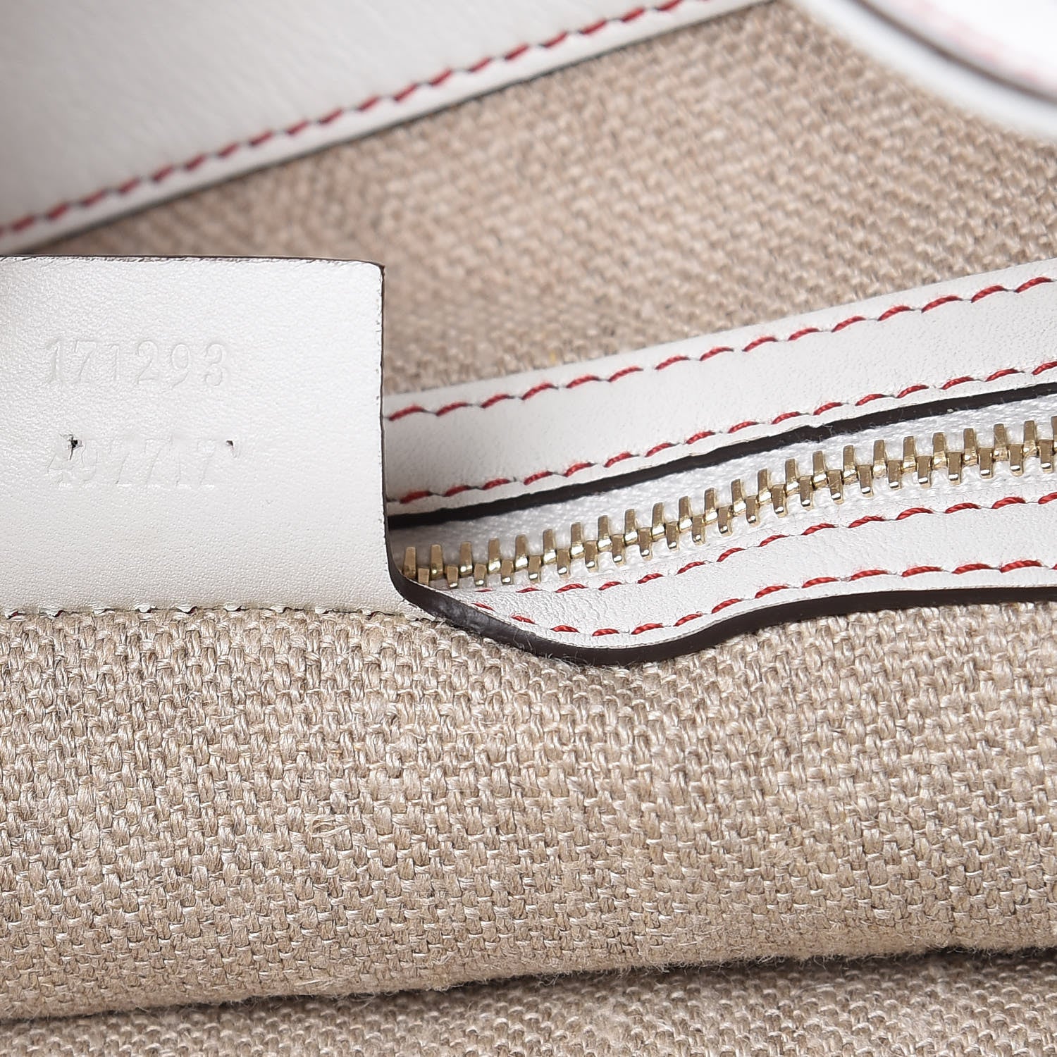 Gucci Canvas Embroidered Peggy Bamboo Top Handle Hobo White 8 of 15