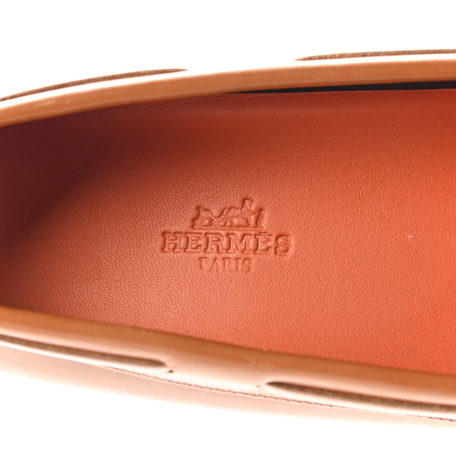 Hermes Supple Calfskin Womens Irving Driving Moccasin Loafers 36 Gold 6 of 8