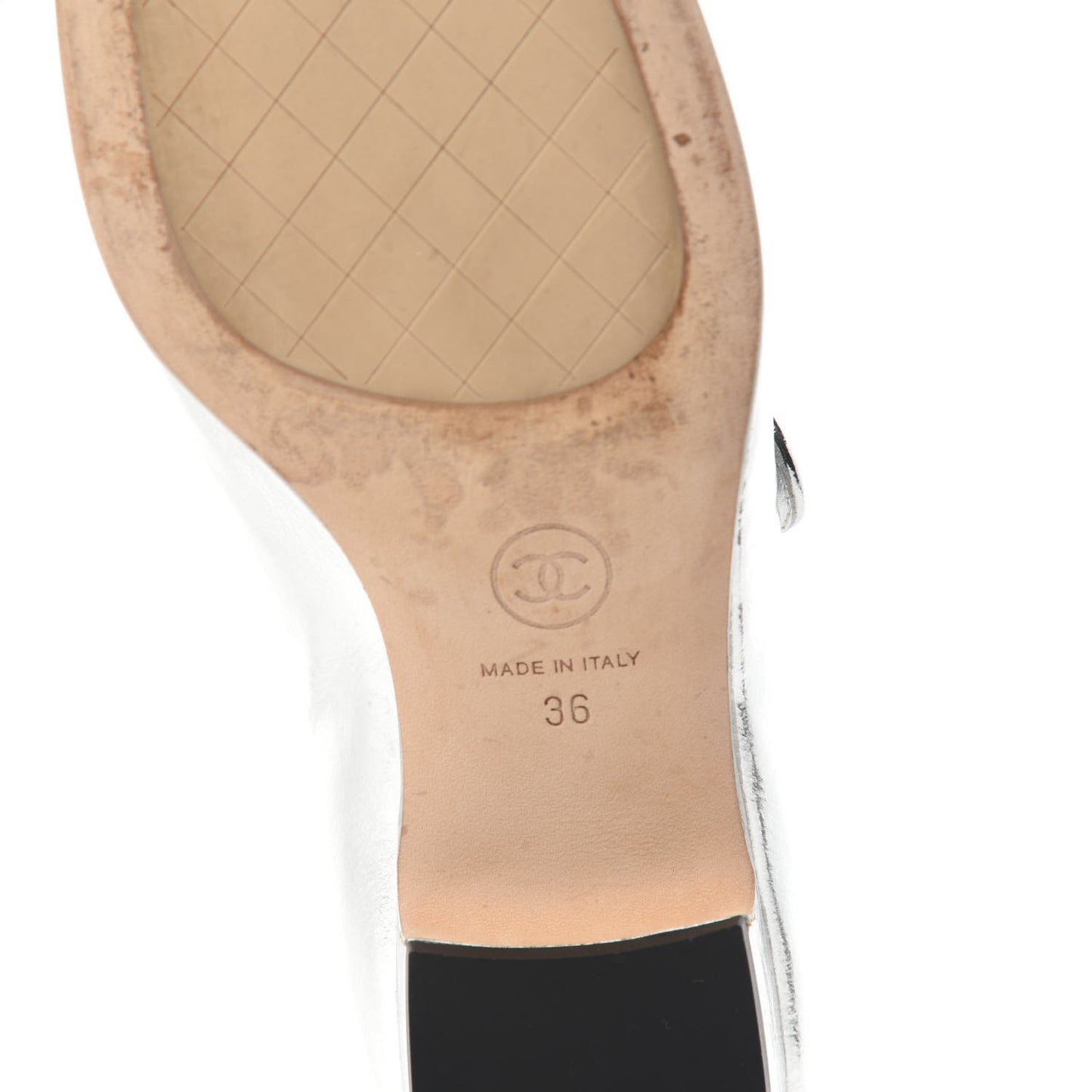 Laminated Goatskin Mary Jane Strap Pumps 36 Silver
