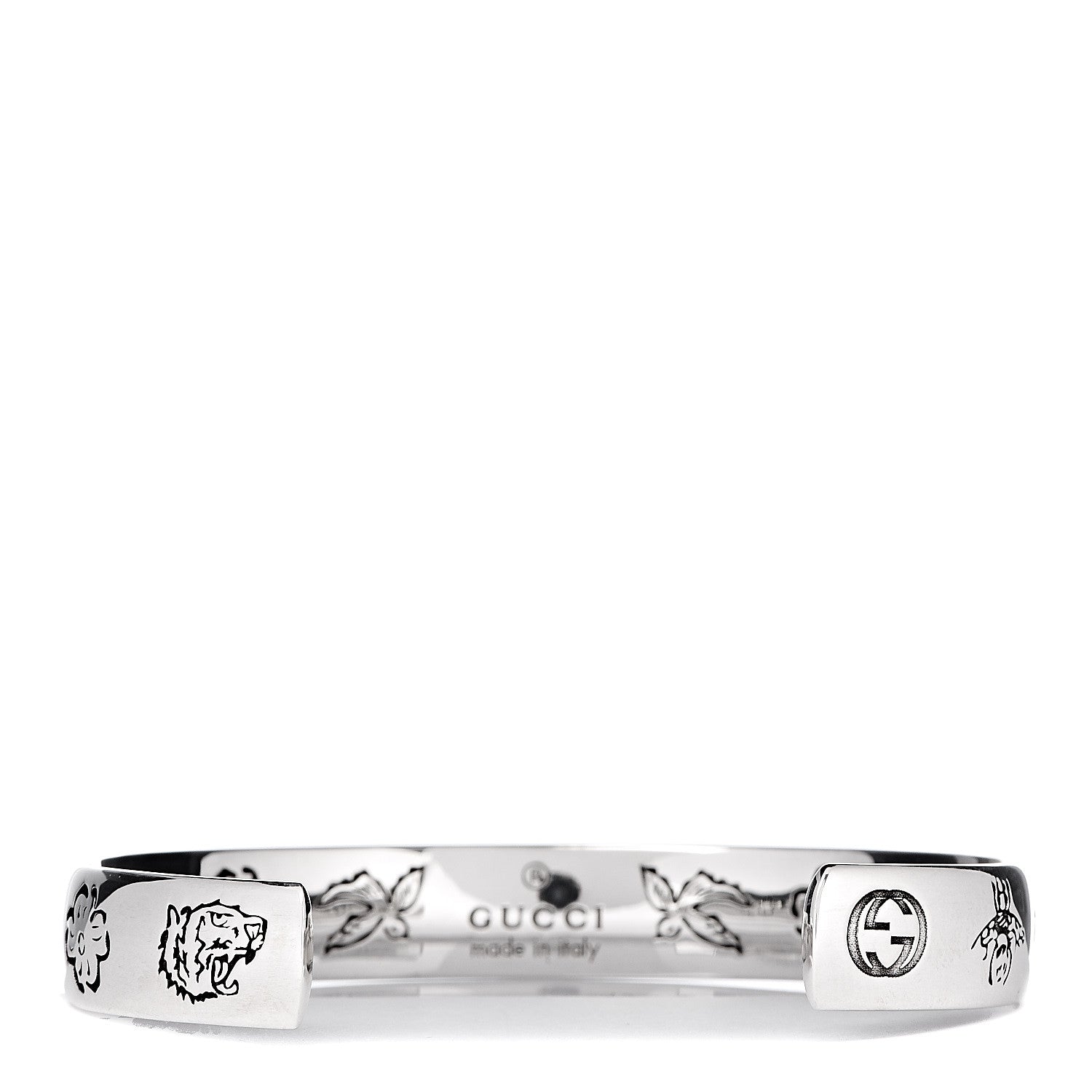 Gucci Sterling Silver Blind for Love Cuff Bracelet 3 of 5
