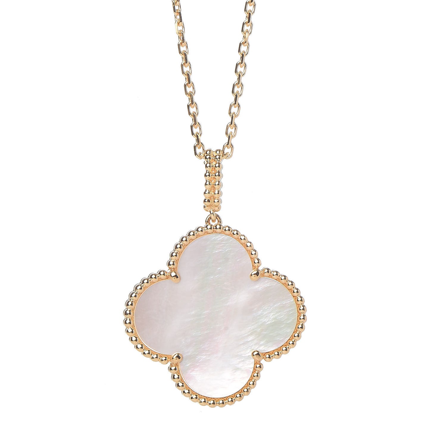 18K Yellow Gold Mother of Pearl Magic Alhambra Long Necklace