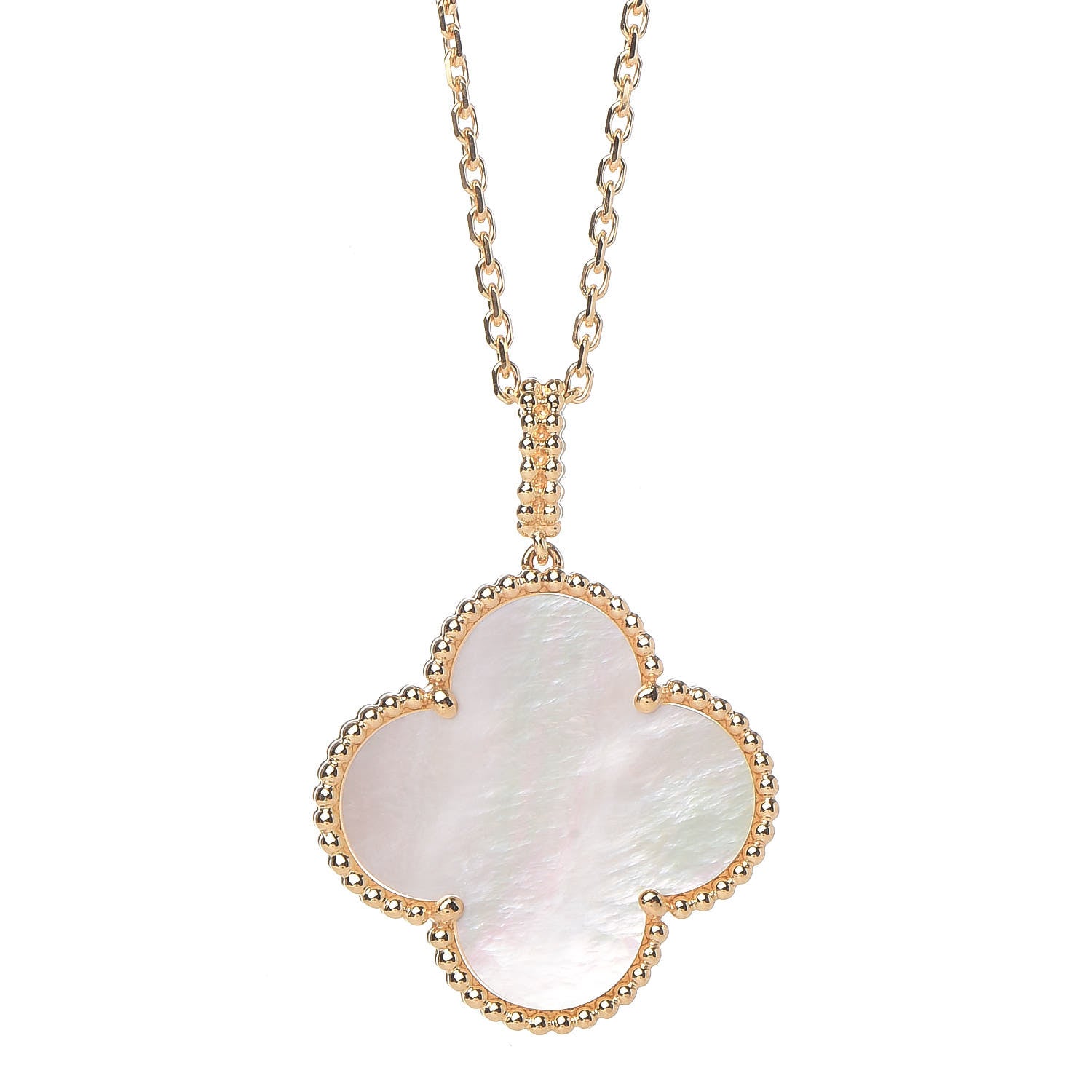 Van Cleef & Arpels 18K Yellow Gold Mother of Pearl Magic Alhambra Long Necklace 4 of 8