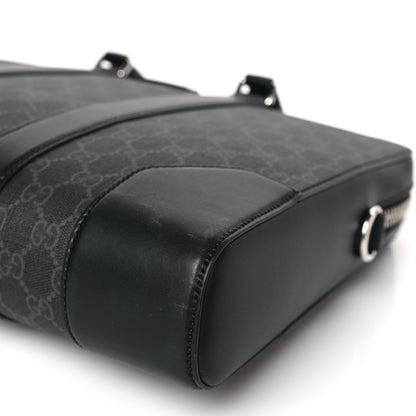 Gucci GG Supreme Monogram Appia Calfskin Web Briefcase Black 11 of 11