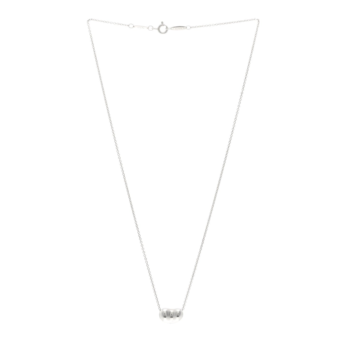 Sterling Silver 12mm Elsa Peretti Bean Pendant Necklace