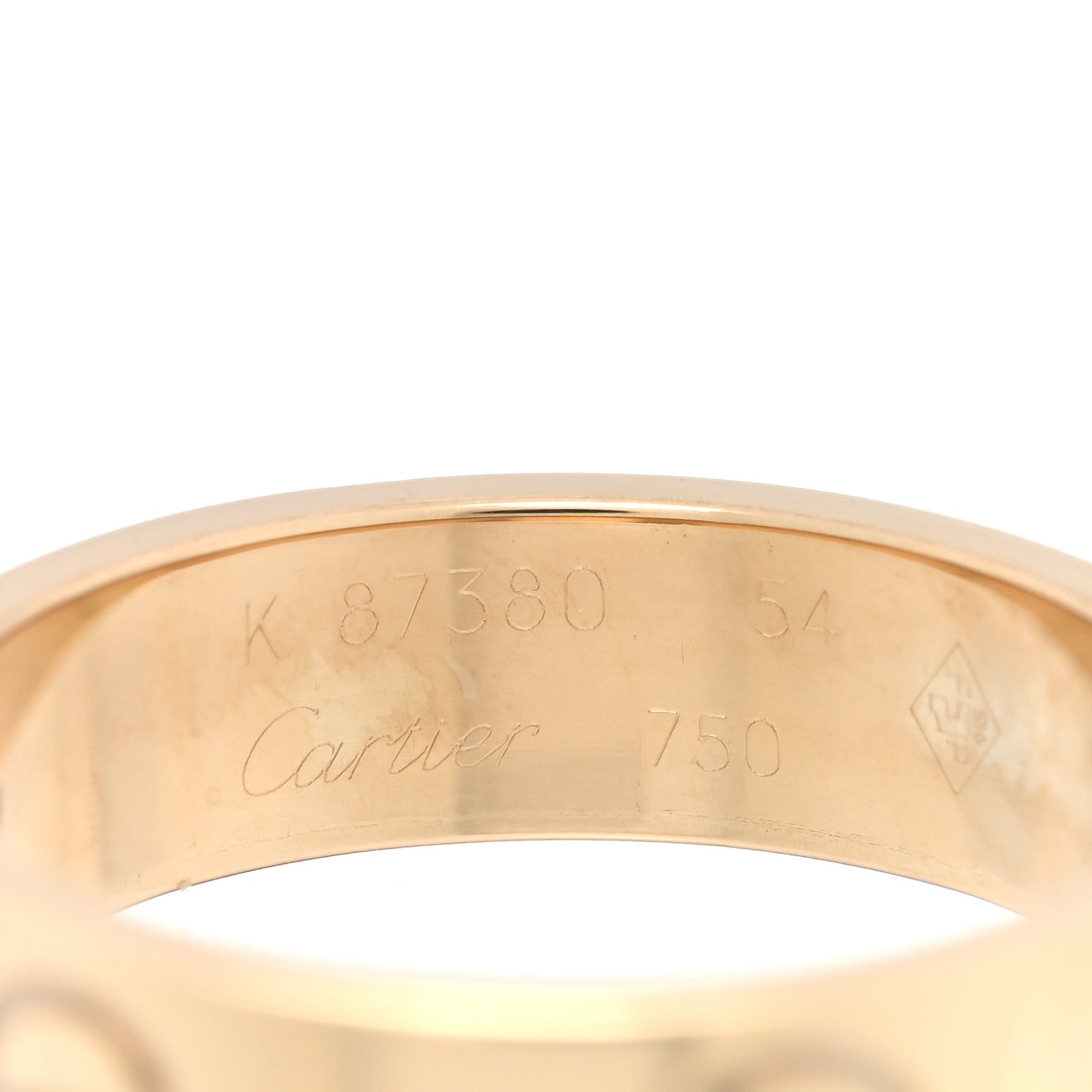 18K Yellow Gold 5.5mm LOVE Ring 54 6.75