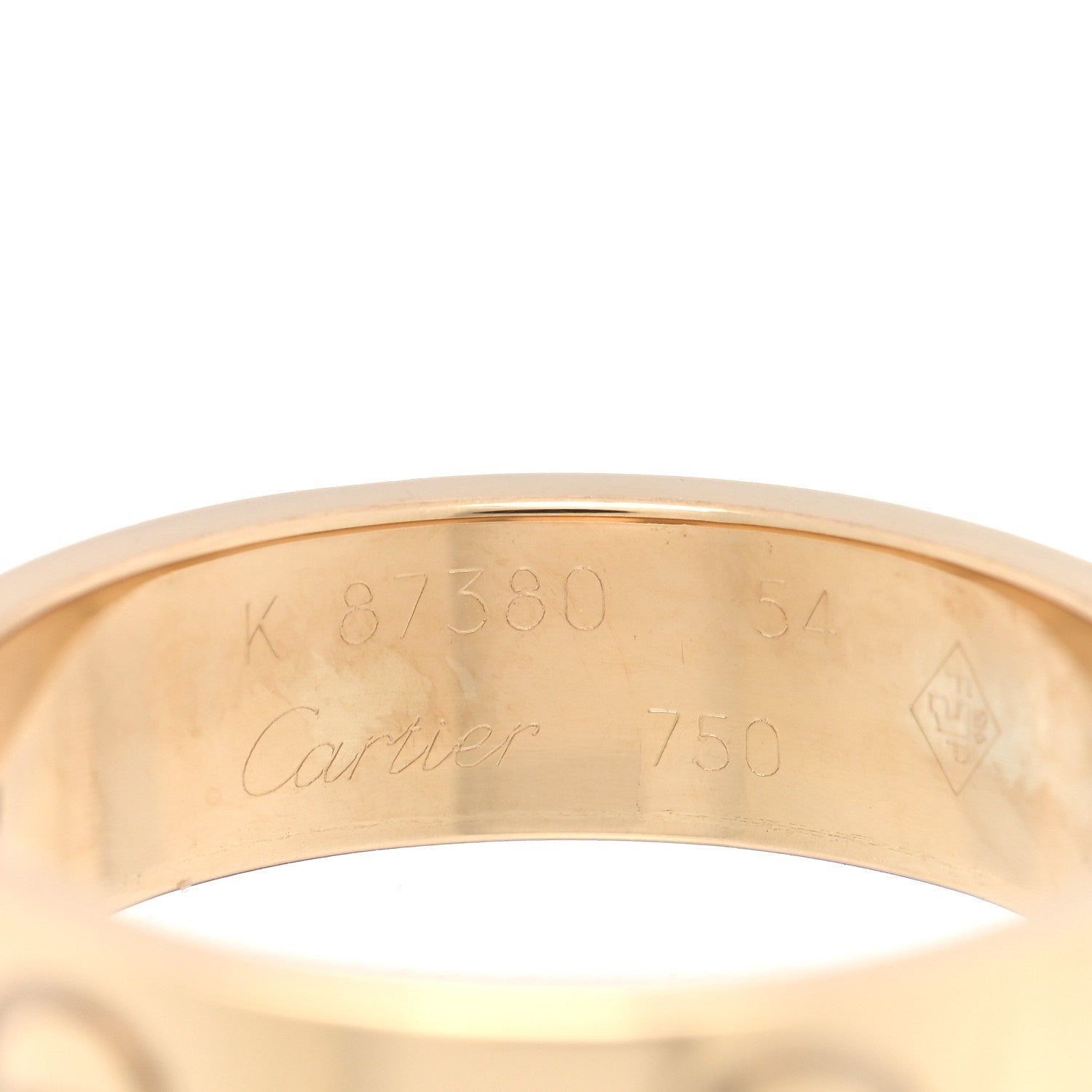 Cartier 18K Yellow Gold 5.5mm LOVE Ring 54 6.75 4 of 5