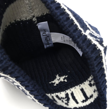 Christian Dior Wool Cashmere Star Beanie Blue Marine 4 of 5