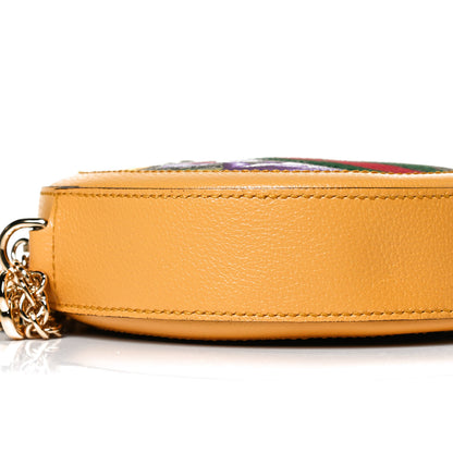 Gucci GG Supreme Monogram Flora Web Mini Ophidia Round Shoulder Bag Beige Multicolor Crop 10 of 13