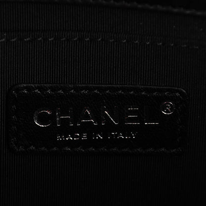 Chanel Plexiglass Patent Striped Boy Brick Flap Black White 6 of 7
