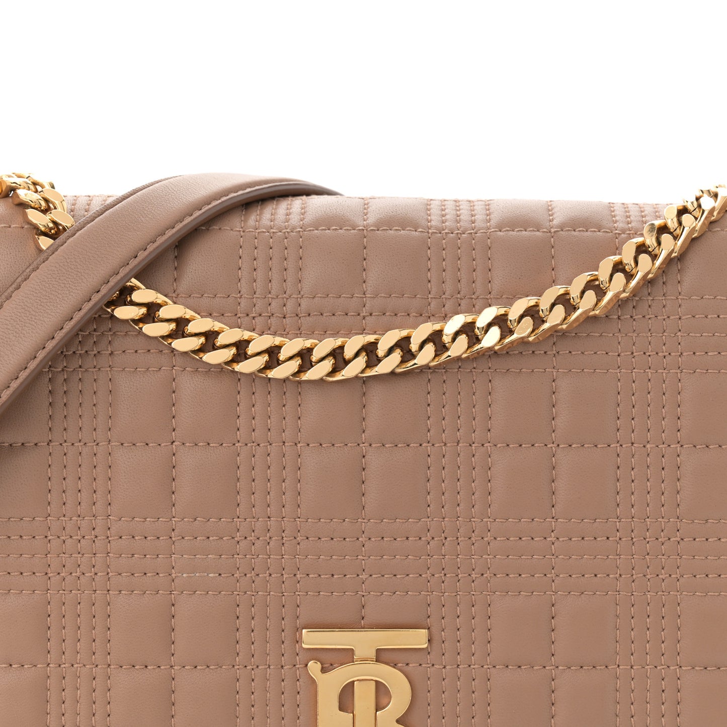Lambskin Quilted Medium Lola Bag Camel