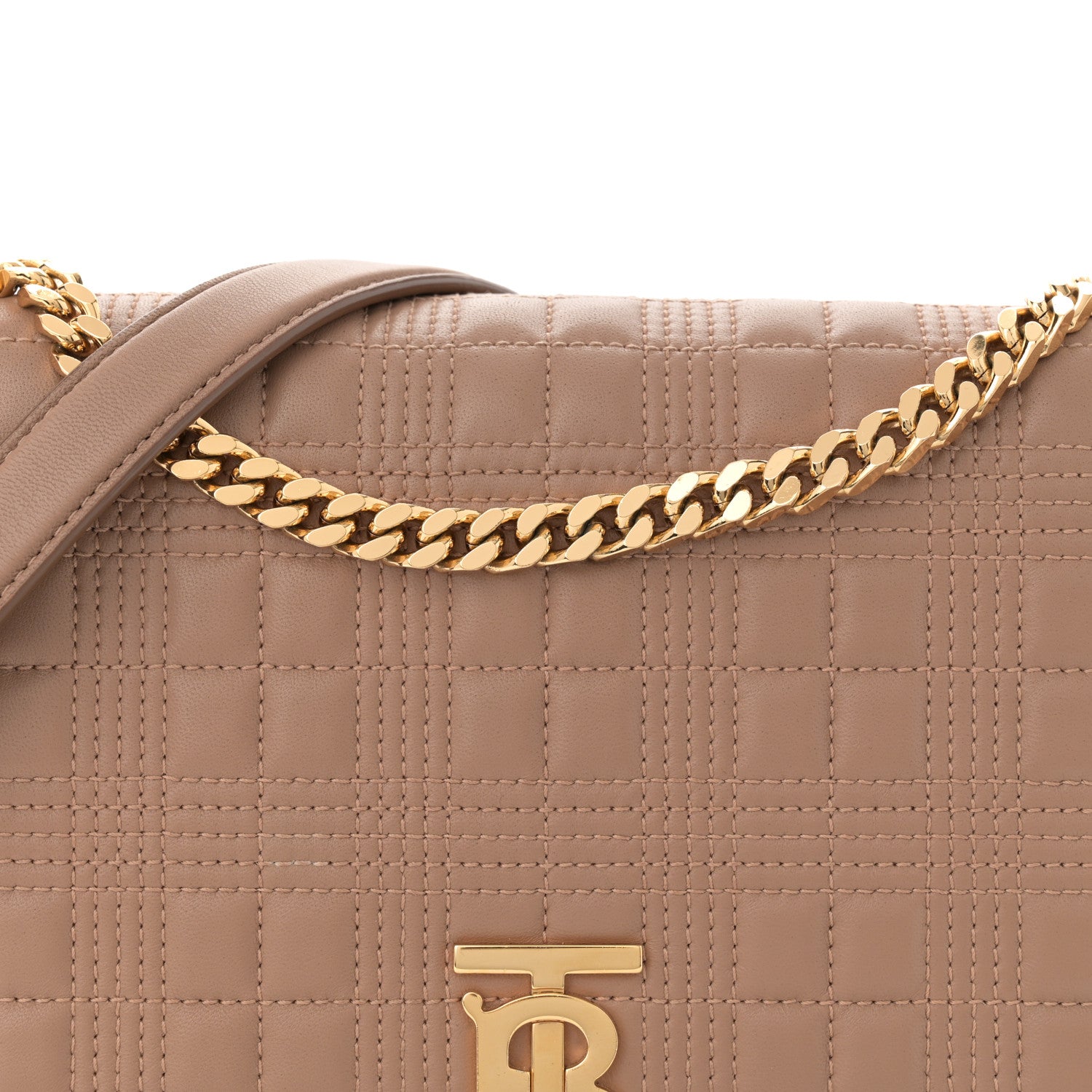 Burberry Lambskin Quilted Medium Lola Bag Camel 8 of 12