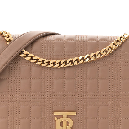 Burberry Lambskin Quilted Medium Lola Bag Camel 8 of 12