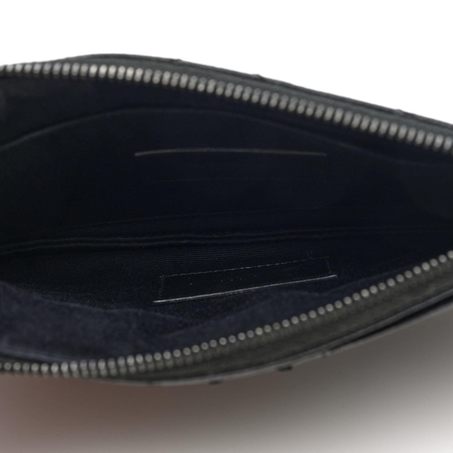 Grain De Poudre Chevron Monogram Monochrome Bill Pouch Black