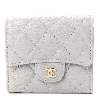 Chanel Caviar Quilted Small Flap Wallet Grey 1 of 9