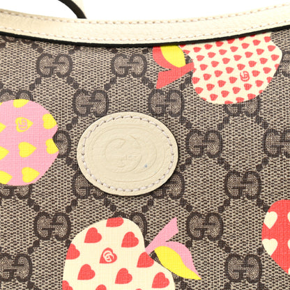 Gucci GG Supreme Monogram Les Pommes Small Ophidia Half Moon Hobo Beige Multicolor Mystic White 11 of 11
