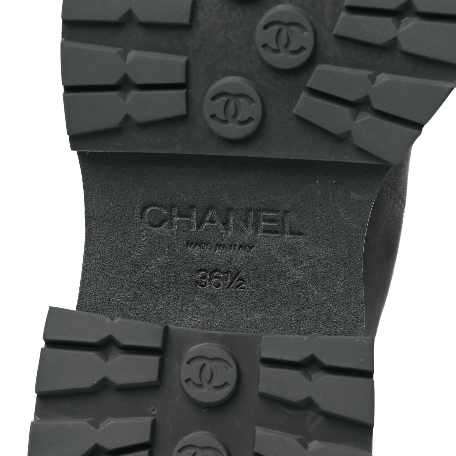 Chanel Suede Lambskin Cap Toe Ankle Boots 36.5 Grey 7 of 9