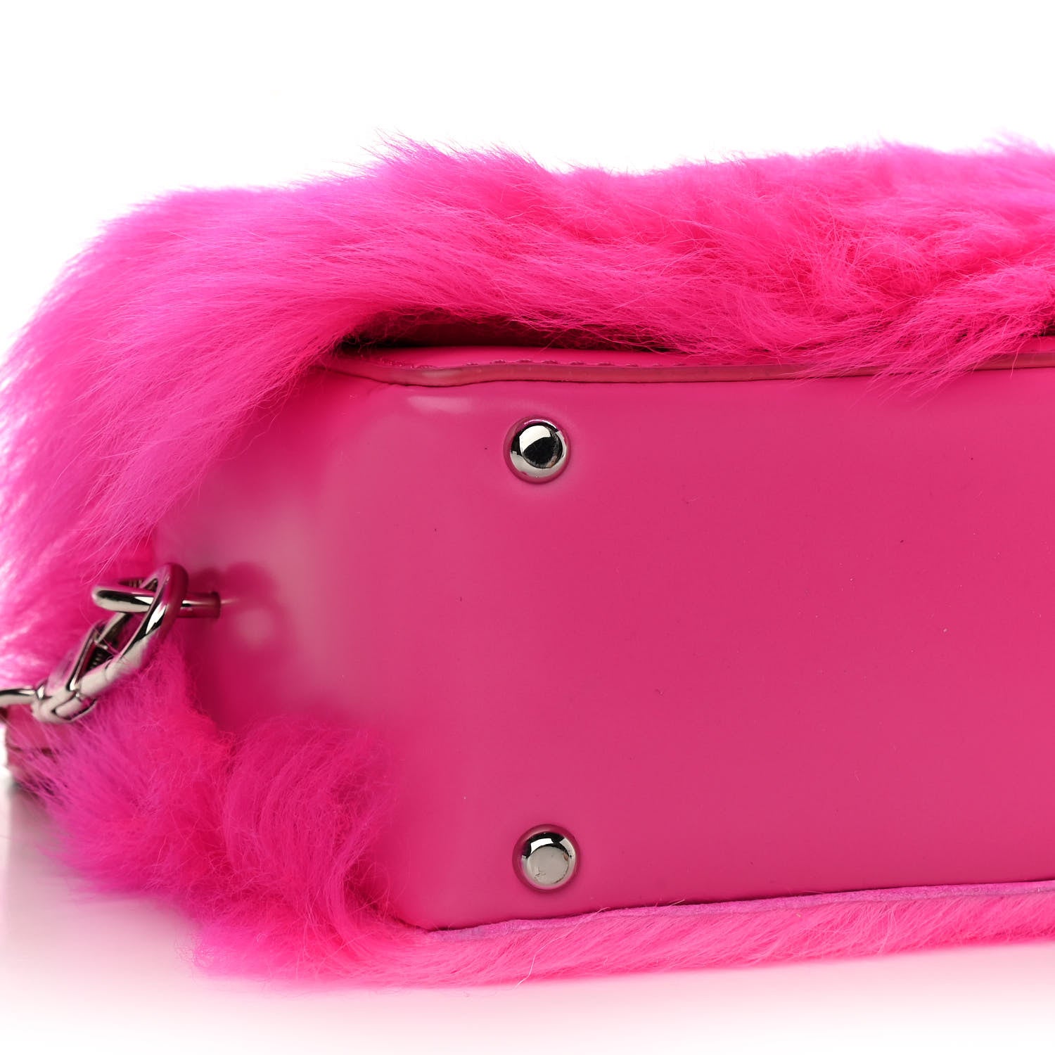 3.1 Phillip Lim Shearling Calfskin Ray Baguette Crossbody Neon Pink 9 of 10