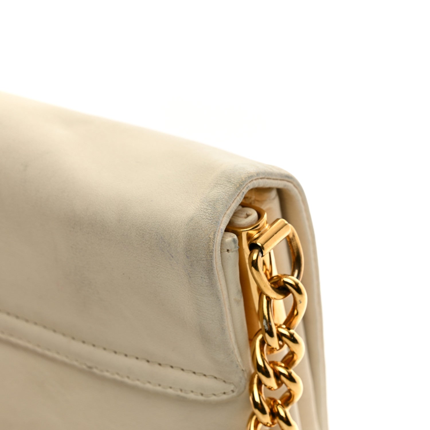 Versace Nappa Palazzo Sultan Shoulder Bag White 10 of 12