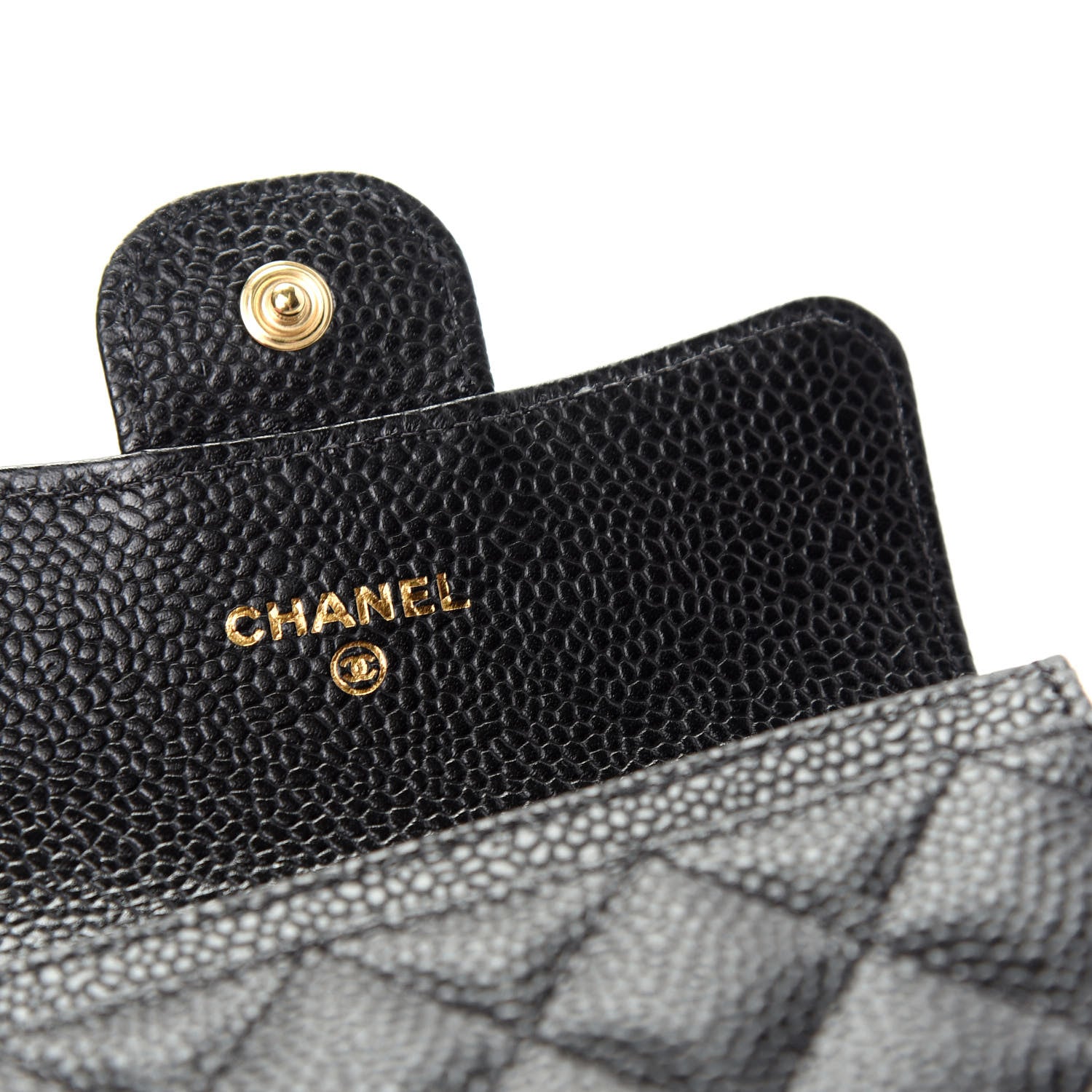 Chanel Caviar Quilted Flap Card Holder Wallet Black 6 of 9