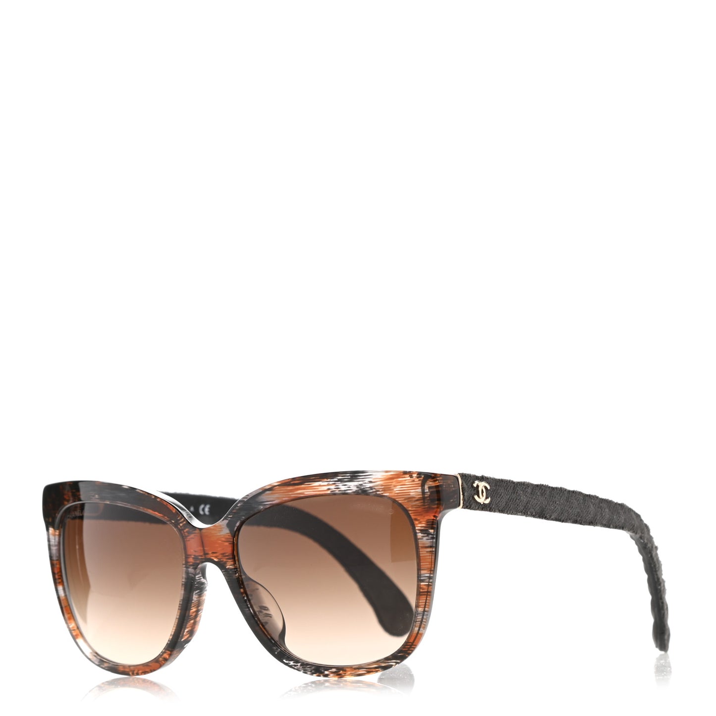 Acetate Denim Quilted CC Sunglasses 5343-A Brown