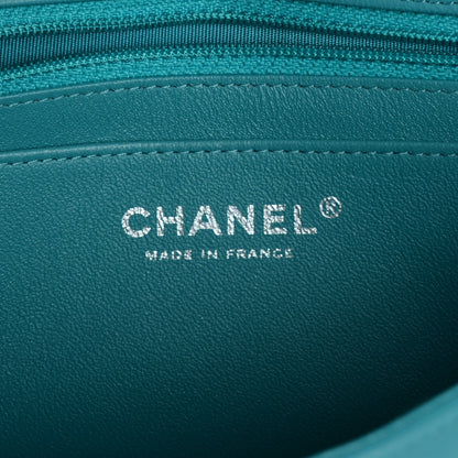 Chanel Lambskin Quilted Mini Rectangular Flap Turquoise 6 of 8