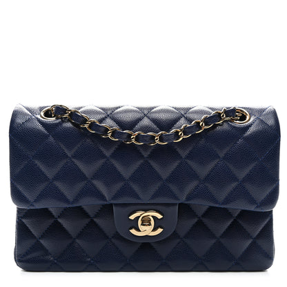 Chanel Caviar Quilted Small Double Flap Navy 1 of 10