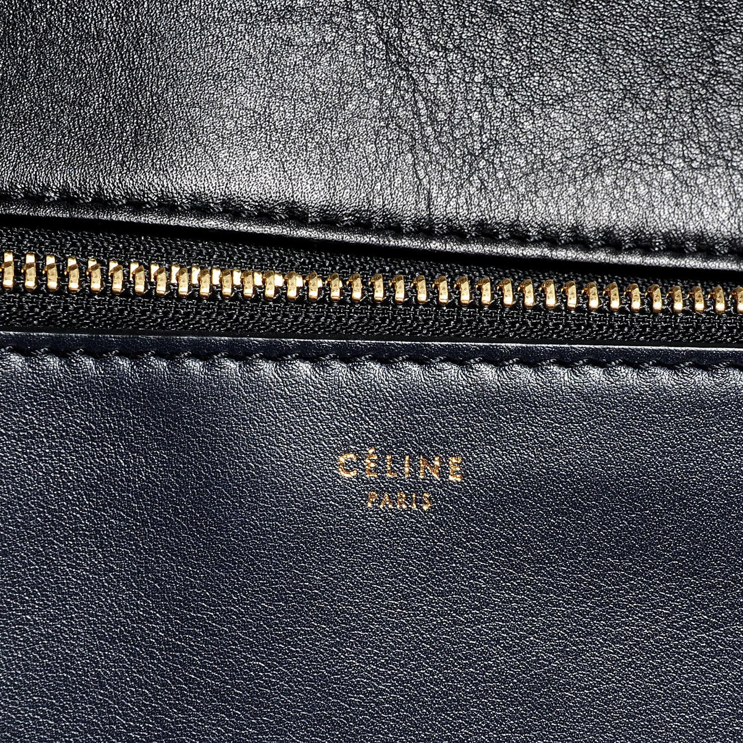Celine Smooth Calfskin Medium Edge Black Navy 6 of 8