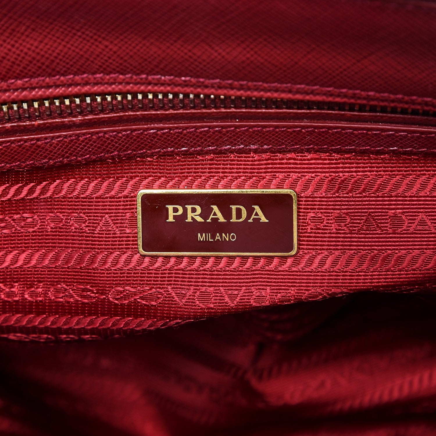 Prada Saffiano Small Galleria Double Zip Tote Fuoco 7 of 13