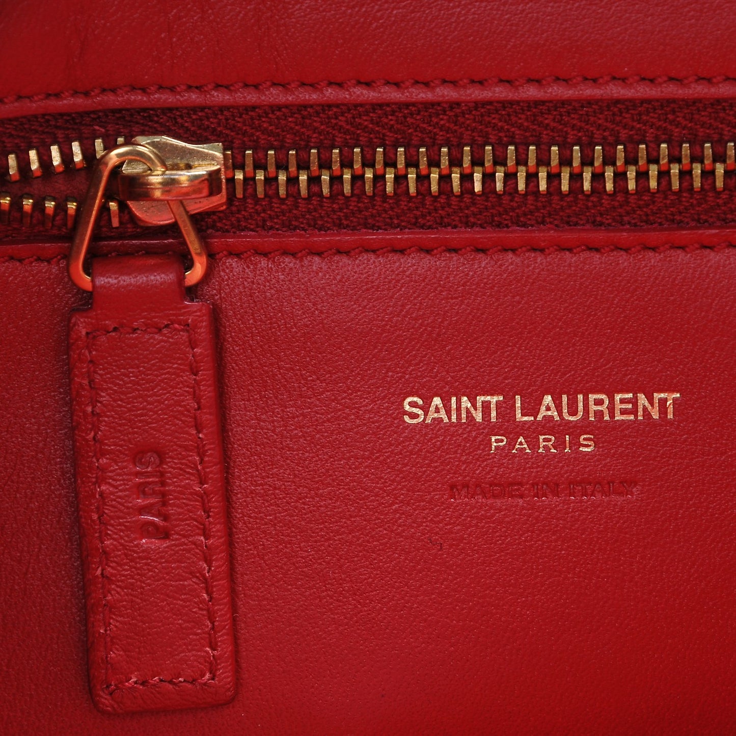 Calfskin Small Monogram Cabas Lipstick Red