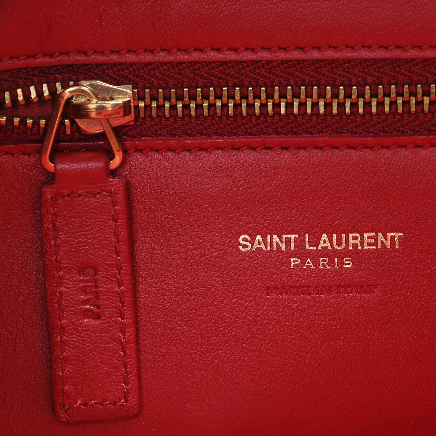 Saint Laurent Calfskin Small Monogram Cabas Lipstick Red 7 of 8