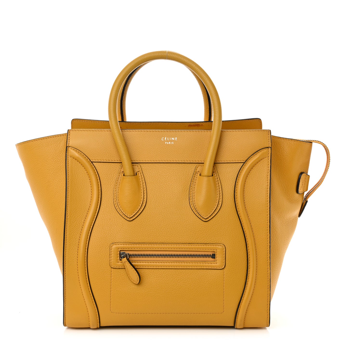 Drummed Calfskin Mini Luggage Ocre