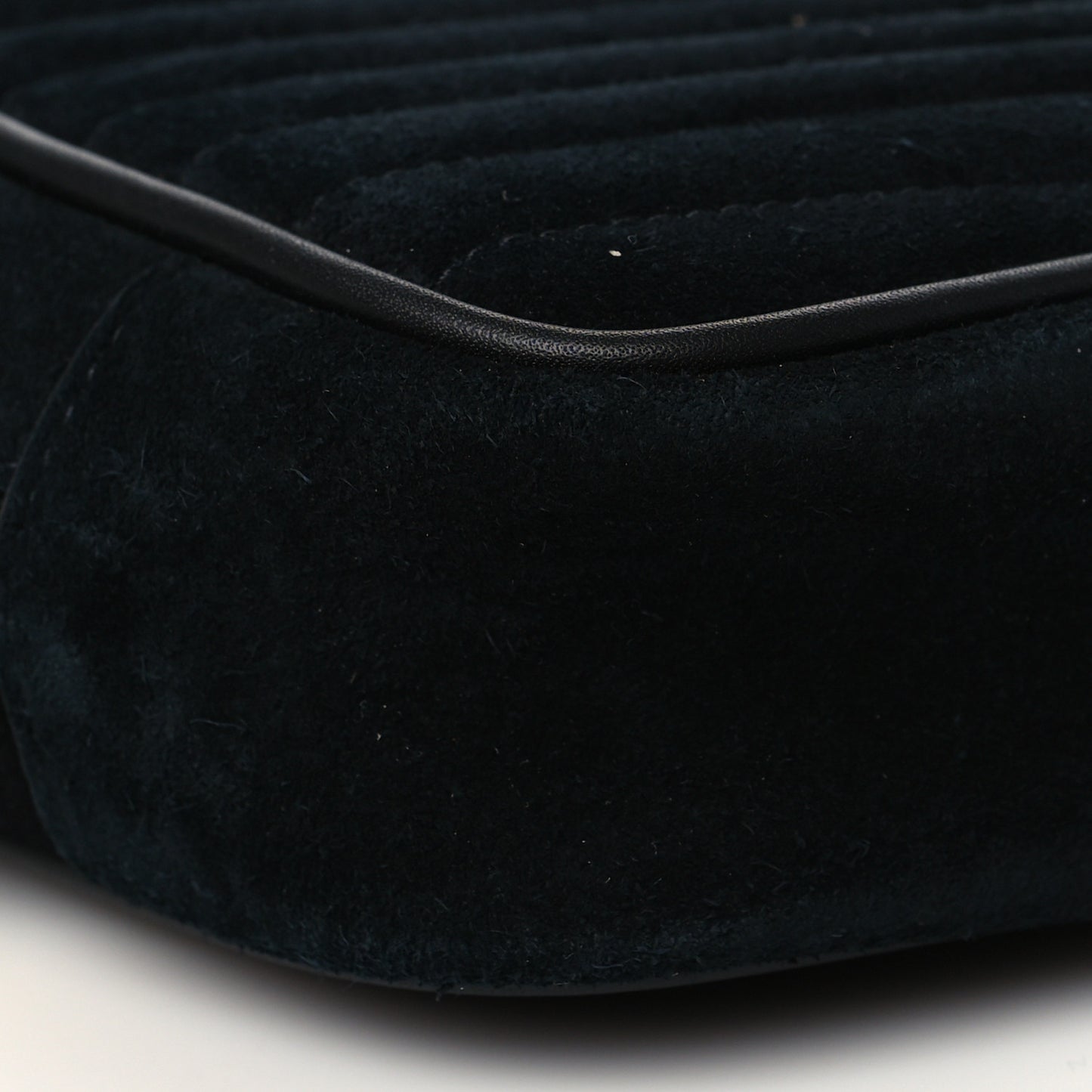 Suede Matelasse Monogram Mini Lou Camera Bag Black