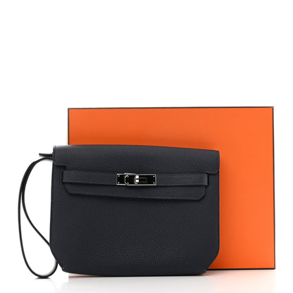 Hermes Togo Kelly Depeches 25 Pouch Bleu Nuit 8 of 8