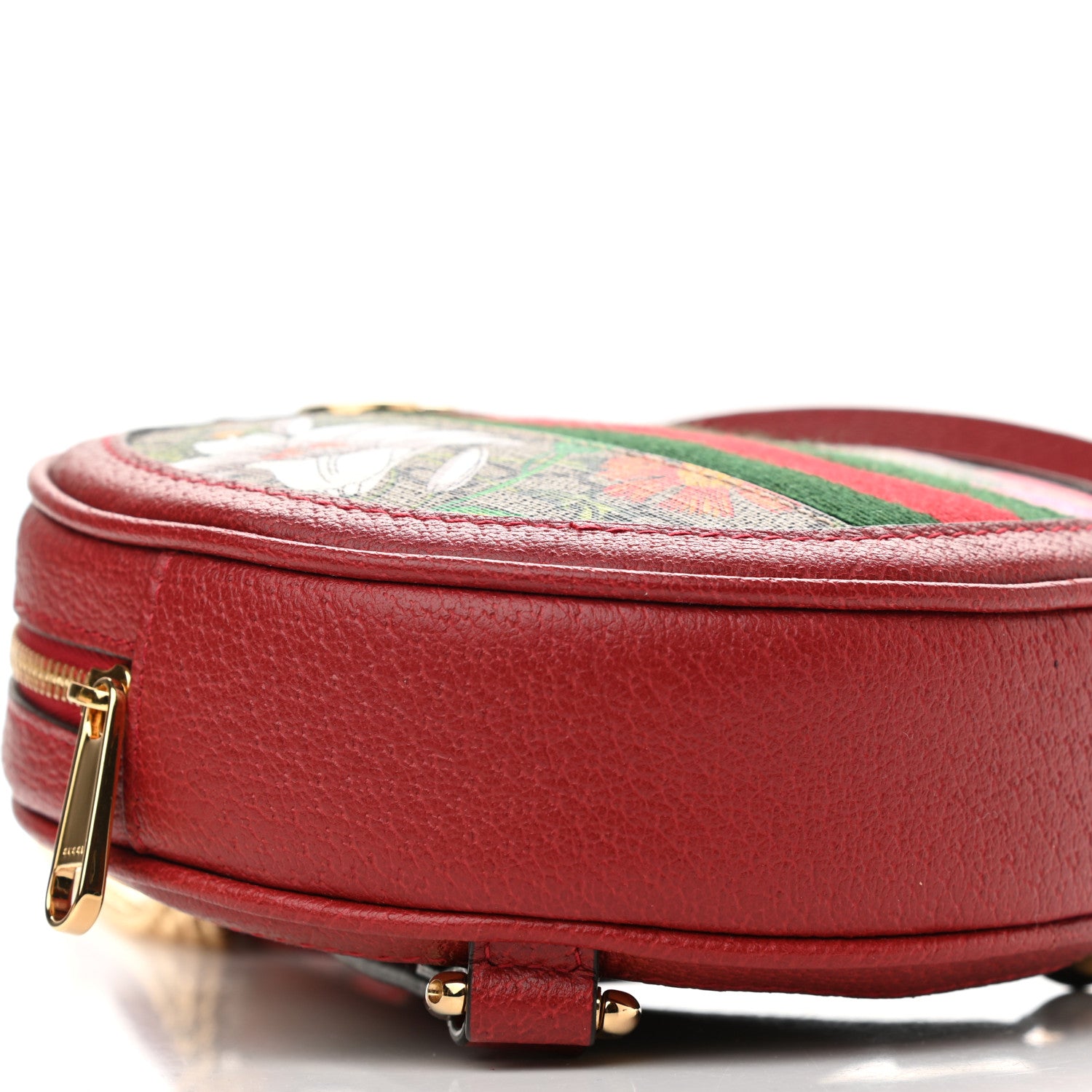 Gucci GG Supreme Monogram Web Flora Mini Ophidia Round Backpack Red 9 of 10