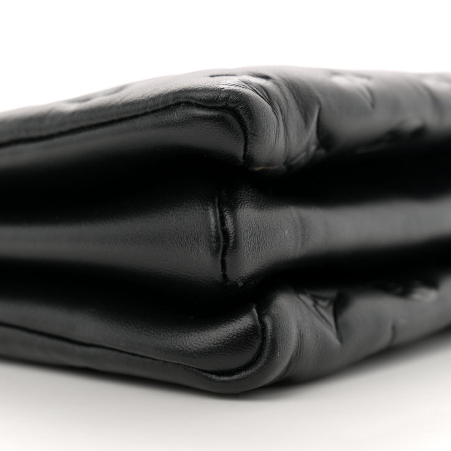 Lambskin Embossed Monogram Coussin MM Black