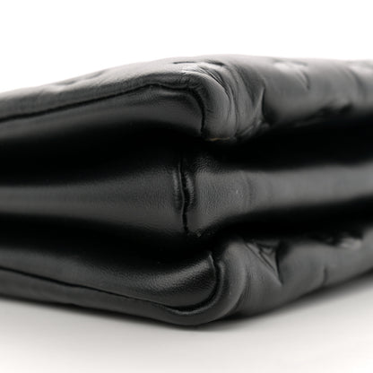 Louis Vuitton Lambskin Embossed Monogram Coussin MM Black 9 of 10