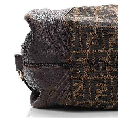 Fendi Zucca Nappa Nuvolata Vitello Tortuga Spy Bowler Tobacco Moro 8 of 11